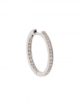 Серьга-кольцо из белого золота с бриллиантами Vanrycke. Цвет: белый