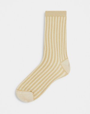 Бежевые носки из переработанного полиамида с блестками -Светло-бежевый цвет & Other Stories