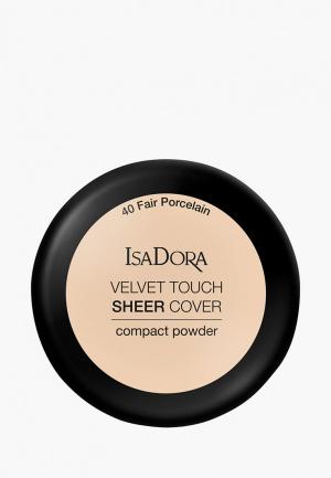 Пудра Isadora Velvet Touch Sheer Cover Compact Powder 40, 10 г. Цвет: бежевый