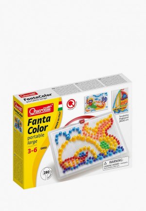 Набор игровой Quercetti Мозаика Fantacolor Portable large, 280 элементов. Цвет: разноцветный