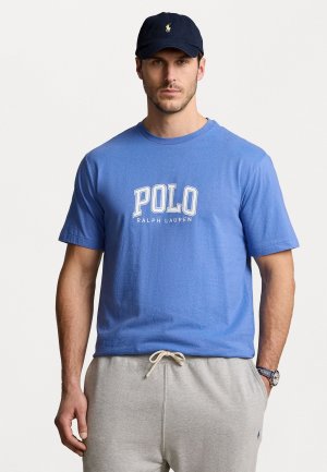Футболка с принтом SHORT SLEEVE Polo Ralph Lauren Big & Tall, цвет new england blue Tall