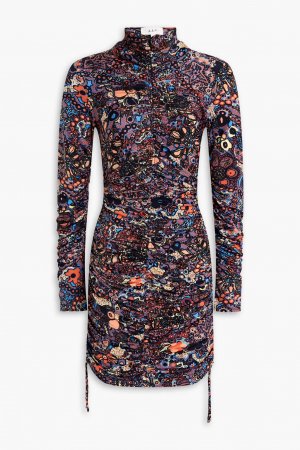 Платье мини из джерси Nolan со сборками и принтом , многоцветный A.L.C.