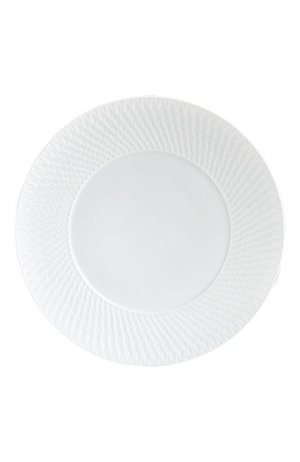 Обеденная тарелка Twist Blanc Bernardaud. Цвет: белый