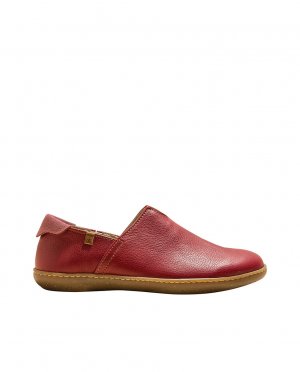 Красные туфли унисекс на плоской подошве с эластичной застежкой, красный El Naturalista