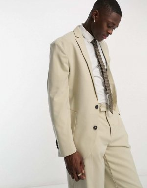Овсяный пиджак свободного кроя — костюм 12 New Look