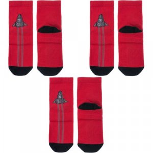 Носки 3 пары, размер 12-14, красный AKOS. Цвет: красный