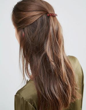 Заколка для волос черепаховой расцветки DesignB London. Цвет: коричневый