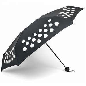 Зонт suck uk compact colour change. Цвет: черный/белый
