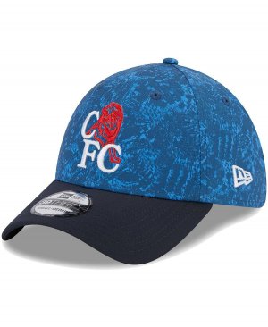 Мужская синяя, темно-синяя шляпа Челси в стиле ретро со сплошным принтом 39THIRTY Flex Hat New Era