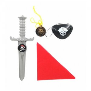 Набор пирата, карнавальный, детский,4 предмета Happy Pirate. Цвет: серый