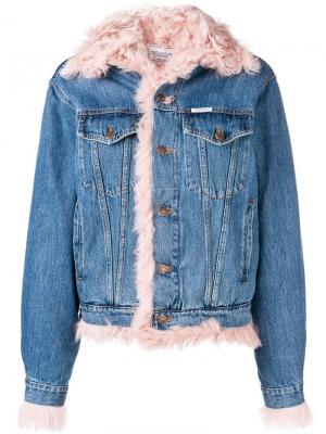Джинсовая куртка с подкладкой из овчины Forte Dei Marmi Couture. Цвет: синий