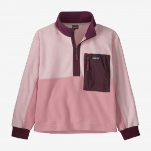 Детский флисовый пуловер с молнией 1/2 Microdini , цвет Planet Pink Patagonia