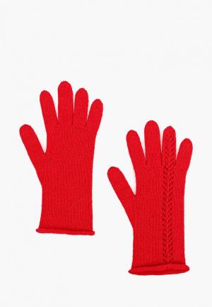 Перчатки Фабрика Оренбургских пуховых платков. Цвет: красный