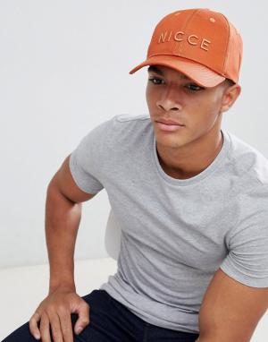 Оранжевая кепка с логотипом Nicce London. Цвет: оранжевый