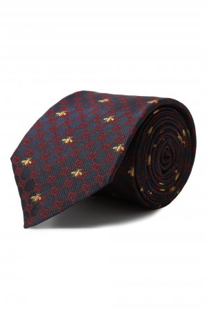 Шелковый галстук Gucci. Цвет: синий