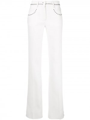 Расклешенные брюки с заклепками Giambattista Valli. Цвет: белый