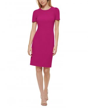 Женское платье-футляр с короткими рукавами , розовый Calvin Klein