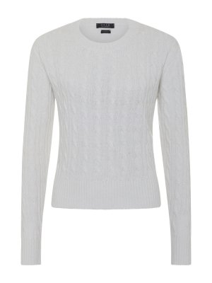 Knitwear свитер с круглым вырезом и узором из кос., белый Koan. Цвет: белый