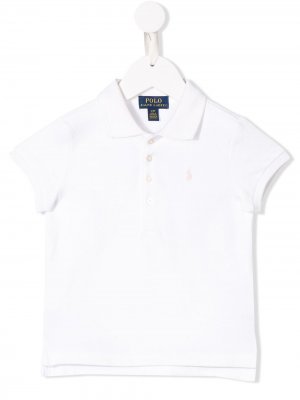 Рубашка-поло с вышитым логотипом Ralph Lauren Kids. Цвет: белый