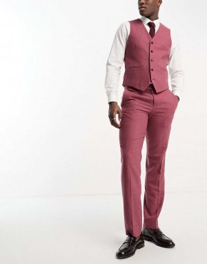 Костюмные брюки ягодного цвета из смесовой шерсти Wedding Harry Brown