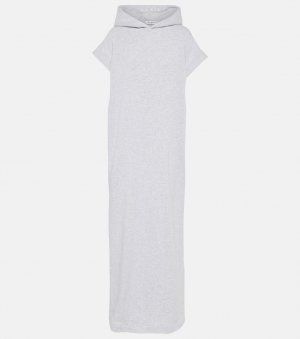 Платье-свитер из хлопкового джерси ALAÏA, серый Alaïa