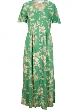 Платье макси из вискозы с разрезом на нижней юбке , зеленый Bpc Selection