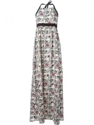 Платье макси с цветочным принтом Thakoon Addition. Цвет: многоцветный