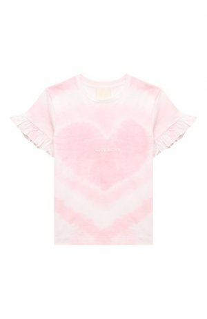 Хлопковая футболка Givenchy. Цвет: розовый