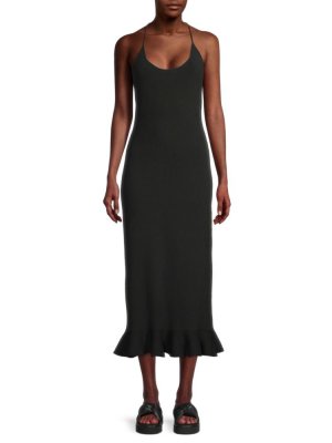 Компактное миди-платье стрейч-колонна, черный Rebecca Taylor