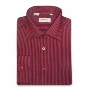 Рубашка , размер 46RU/S/176-182/39 ворот, бордовый Maestro. Цвет: бордовый
