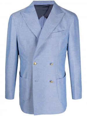 Двубортный пиджак Fortela. Цвет: синий