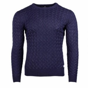 Мужской свитер с круглым вырезом темно-синего цвета BEST MOUNTAIN