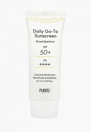 Крем солнцезащитный Purito Daily Go To Sunscreen SPF 50+ PA++++, 60 мл. Цвет: белый