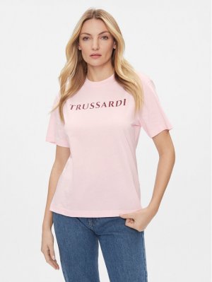 Футболка стандартного кроя , розовый Trussardi