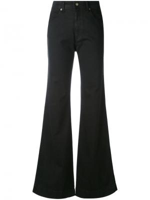 Широкие джинсы Armani Jeans. Цвет: чёрный
