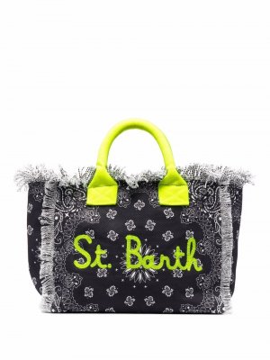 Пляжная сумка с логотипом Mc2 Saint Barth. Цвет: черный