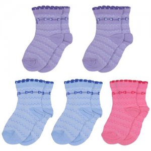Комплект из 5 пар детских носков LORENZLine микс 3, размер 8-10. Цвет: мультиколор