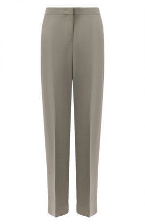 Шерстяные брюки Jil Sander. Цвет: зелёный