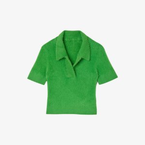 Тканая футболка-поло Meir с V-образным вырезом , цвет verts Sandro