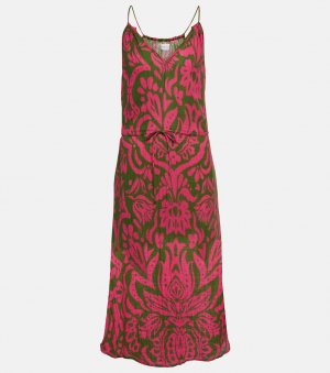Платье миди Sasha из хлопкового газа с принтом VELVET, разноцветный Velvet
