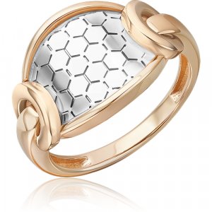 Кольцо PLATINA, комбинированное золото, 585 проба Platina Jewelry