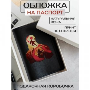 Обложка для паспорта на паспорт God of War: Ragnarok OP02162, черный RUSSIAN HandMade. Цвет: черный
