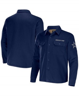 Мужская коллекция nfl x darius rucker by navy dallas cowboys холщовая куртка-рубашка на пуговицах , синий Fanatics