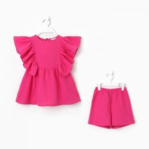 Комплект блузка шорты MINAKU. Цвет: розовый