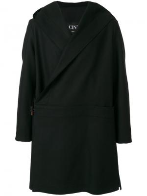 Асимметричное пальто Cini. Цвет: чёрный