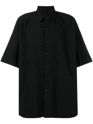 Рубашка оверсайз с короткими рукавами Forme D'expression. Цвет: черный