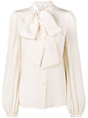 Блузка с воротником-шарфом Racil. Цвет: телесный
