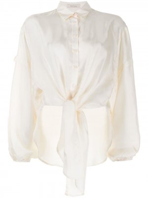Блузка с завязками Mes Demoiselles. Цвет: белый