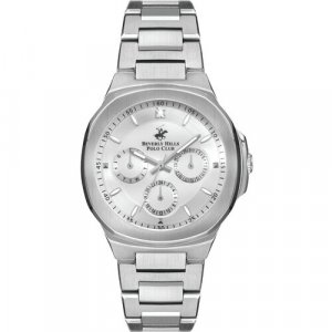 Наручные часы BP3275X.330, серебряный, белый Beverly Hills Polo Club. Цвет: серебристый/белый/серебряный