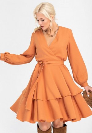 Платье Olga Peltek Аурика. Цвет: оранжевый